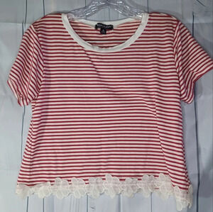 About A Girl striped crop top